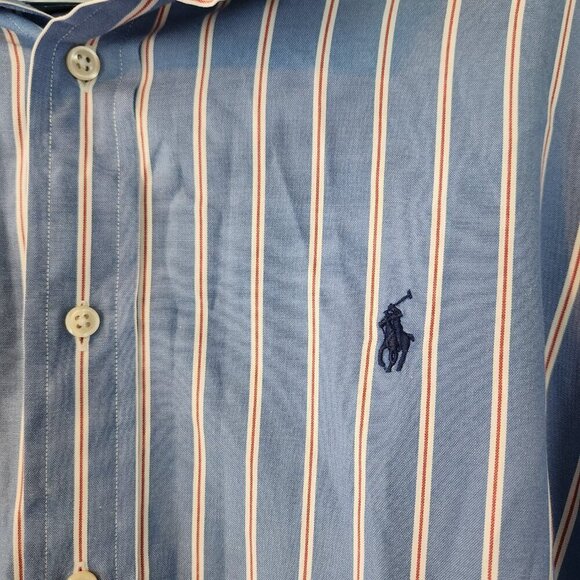 Ralph Lauren Blue Label. Men's Button Down Dress Shirt. Size 16 1/2. Size Large - Picture 4 of 11